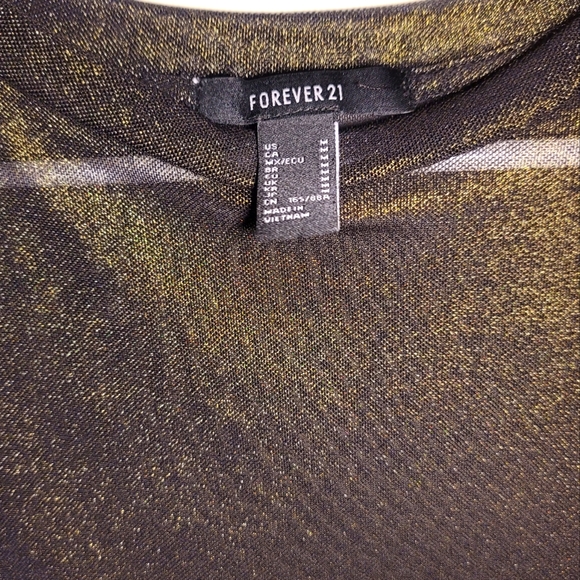 Sheer Metallic Knit Tee - Picture 2 of 2